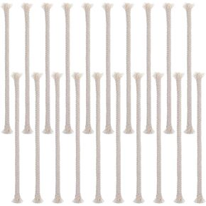 20PCS 1/4" Round Cotton Oil Lamp Wicks, Braided Cotton Replacement Wick for Torches Alcohol Candle Burner Kerosene Lamp Oil Lantern