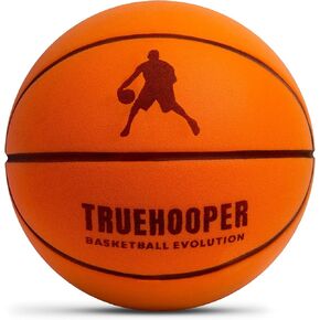 Silent Basketball – Size 7 Indoor Basketball - Foam Basketball for Indoor Outdoor Use – Higher Bounce Noiseless Basketball - Non-Deforming Packaging - Deep Black