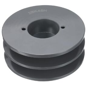 uxcell 2BK45H-7/8 V-Belt Sheave 7/8"Bore 4.25"OD Double Groove Web Sheave Bored-to-Size Sheave, Cast Iron, Belt Section for 3L or B Belt