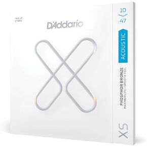 أوتار جيتار داداريو - أوتار جيتار صوتية مطلية بالبرونز الفوسفور XS - XSAPB11552 - أقصى عمر مع ملمس ناعم ونغمة استثنائية - لـ 6 أوتار جيتار - 11.5-53، Custom Light Plus