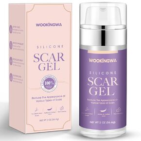 Silicone Scar Gel, Advanced Scar Gel for Surgical Scars, Non-Greasy Scar Removal Cream with Allantoin, Vitamin C & E for Keloid Bump, C-Section and Tummy Tuck, 2 OZ