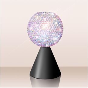 Design Bling Globular Candle Holder, Glitter Ball Candles Holder Shiny Rhinestone Candlestick Candle Holders Black Solid Wood Candlesticks Tabletop Decor Modern Beech Gift Conical (1pc)
