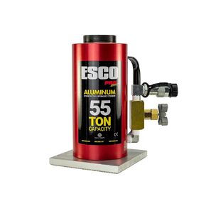 Esco Single Acting Aluminum Hydraulic Cylinder with Base, 55 Ton Capacity, 6 “ Stroke