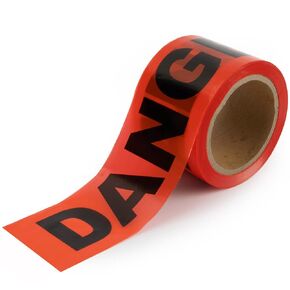 CARGEN Red Caution Tape Roll, Red Danger Hazard Barricade Tape Safety Warning Ribbon for Safety, Bloody, Spy, Crime Scene Props or Red Funny Halloween Party Decor Decorations, 3 Inch x 328 Feet