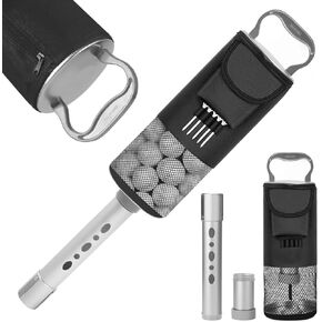 HOW TRUE Golf Ball Shag Bag with Detachable Aluminum Alloy Tube, Shag Bag for Golf Balls, Golf Ball Retriever Shag Bags, Hold up to 70 Balls