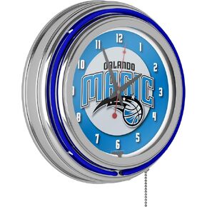 Orlando Magic NBA Chrome Double Ring Neon Clock