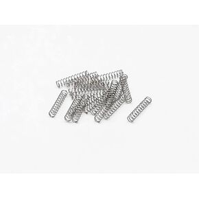 Wire Diameter 0.5mm Total Length 25mm Outer Diameter 5mm Metal Compression Spring Silver Tone 20 Pcs