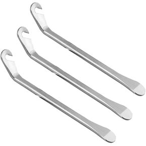 lasenersm 3 Pieces Bike Tire Lever Bicycle Tire Levers Changing Tool Bicycle Tire Removal Tools Tyre Spoon Iron Changing Tool, Silver