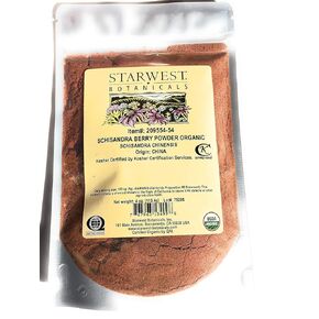 Schisandra Berry Powder Organic 4 oz StarWest Botanicals