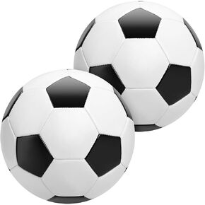 Soccer Ball Size 3/4/5 with Pump & Bag - Single or Bulk - Official Size & Weight - Classic Black & White - Indoor Outdoor Use - Durable & Long-Lasting - Ideal Gift for Toddler, Kids, Youth & Adults