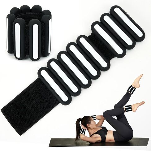 Adjustable Ankle & Wrist Weights for Women & Men,1 lbs Each,Silicone Wearable Wrist Bangles for Gym,Yoga,Pilate,Exercise,Strength Training. Arm & Leg Workout Weights.Set of 2 in Saudi Arabia
