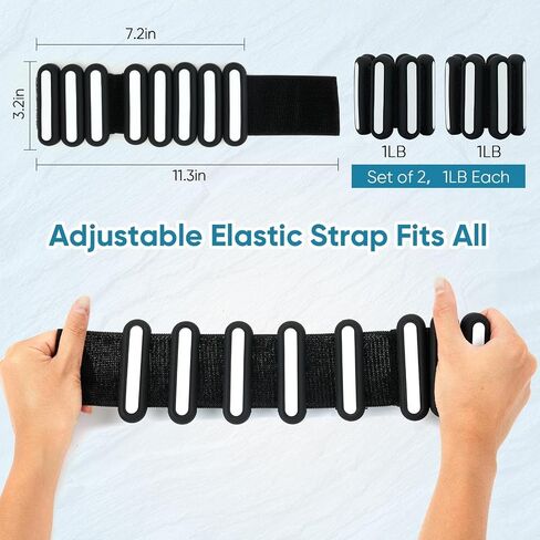 Adjustable Ankle & Wrist Weights for Women & Men,1 lbs Each,Silicone Wearable Wrist Bangles for Gym,Yoga,Pilate,Exercise,Strength Training. Arm & Leg Workout Weights.Set of 2 in Saudi Arabia