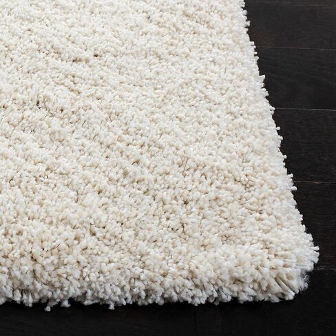 SAFAVIEH Milan Shag Collection Accent Rug - 2' x 4', Ivory, Solid Design, Non-Shedding & Easy Care, 2-inch Thick Ideal for High Traffic Areas in Entryway, Living Room, Bedroom (SG180-1212) in Saudi Arabia