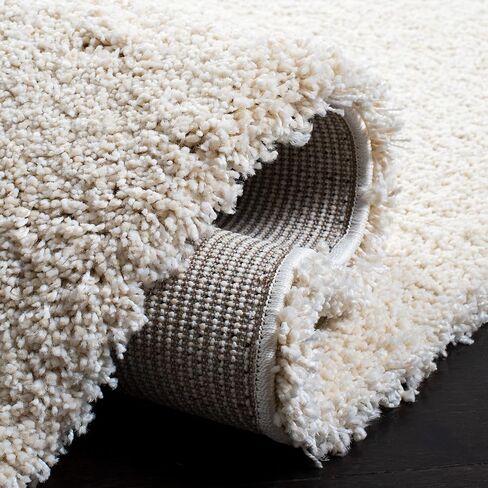 SAFAVIEH Milan Shag Collection Accent Rug - 2' x 4', Ivory, Solid Design, Non-Shedding & Easy Care, 2-inch Thick Ideal for High Traffic Areas in Entryway, Living Room, Bedroom (SG180-1212) in Saudi Arabia