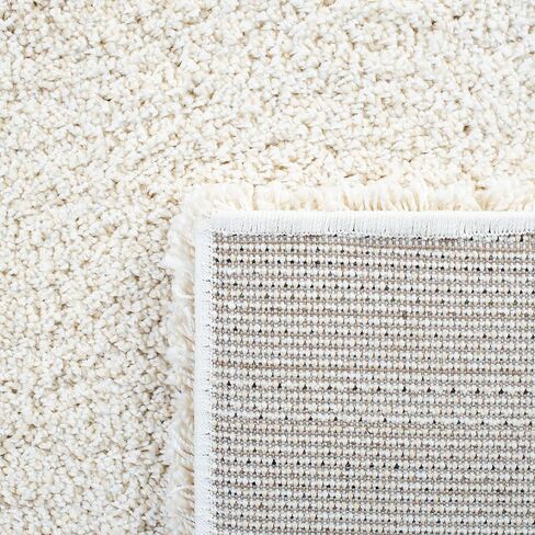 SAFAVIEH Milan Shag Collection Accent Rug - 2' x 4', Ivory, Solid Design, Non-Shedding & Easy Care, 2-inch Thick Ideal for High Traffic Areas in Entryway, Living Room, Bedroom (SG180-1212) in Saudi Arabia