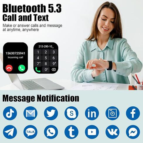 Smart Watch for Men Women, 1.96" Fitness Tracker (Answer/Make Call), IP68 Waterproof, Smartwatches for Adroid Phones and iPhones, Green 2024 in Saudi Arabia