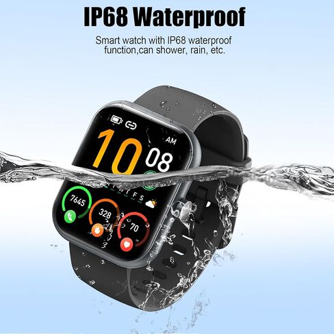 Smart Watch for Men Women, 1.96" Fitness Tracker (Answer/Make Call), IP68 Waterproof, Smartwatches for Adroid Phones and iPhones, Green 2024 in Saudi Arabia