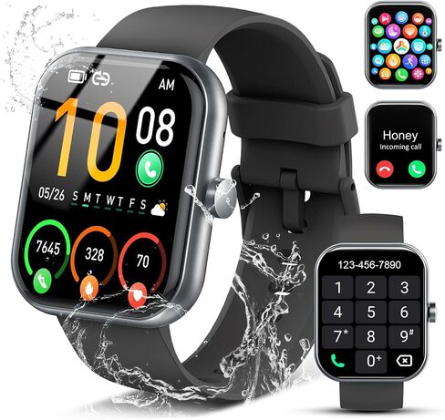 Smart Watch for Men Women, 1.96" Fitness Tracker (Answer/Make Call), IP68 Waterproof, Smartwatches for Adroid Phones and iPhones, Green 2024 in Saudi Arabia