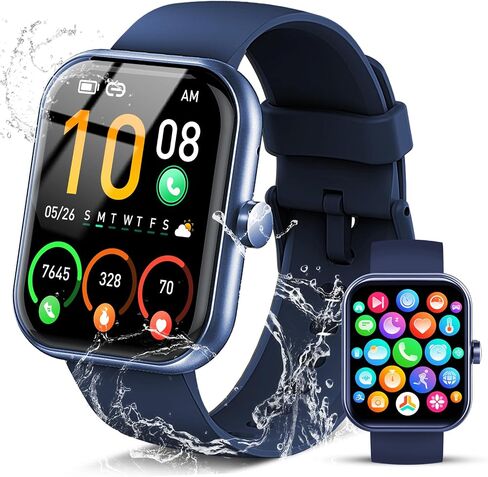 Smart Watch for Men Women, 1.96" Fitness Tracker (Answer/Make Call), IP68 Waterproof, Smartwatches for Adroid Phones and iPhones, Green 2024 in Saudi Arabia