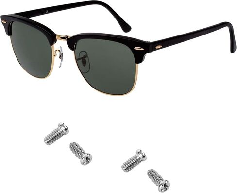 برغي بديل للنظارة الشمسية متوافق مع نظارات Ray Ban Wayfarer RB3016 الشمسية، مع مفك براغي (4 قطع للعدسة، فضي) in Kuwait