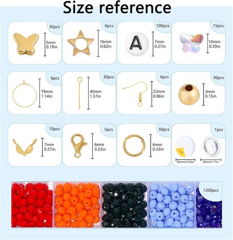 Xilitata 2400Pcs 4mm Faceted Beads for Jewelry Making Crystal Beads Faceted Jewelry Beads for Friendship Bracelet Making Kit Craft Beads with Charms in Saudi Arabia