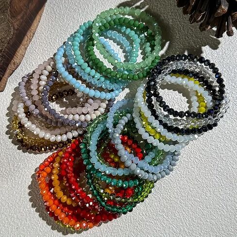 Xilitata 2400Pcs 4mm Faceted Beads for Jewelry Making Crystal Beads Faceted Jewelry Beads for Friendship Bracelet Making Kit Craft Beads with Charms in Saudi Arabia