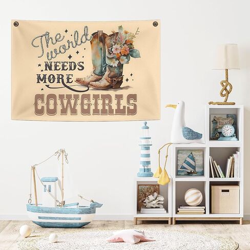 Long Live Cow Girls Canvas Flag,Pink Retro Western Cowgirl Hat Desert Hanging Banner,Gifts For Howdy Lover, Cowgirls Flag Decor 30x20 Inch in Saudi Arabia