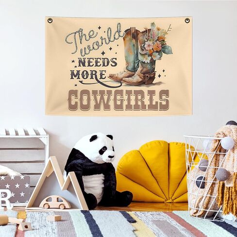 Long Live Cow Girls Canvas Flag,Pink Retro Western Cowgirl Hat Desert Hanging Banner,Gifts For Howdy Lover, Cowgirls Flag Decor 30x20 Inch in Saudi Arabia