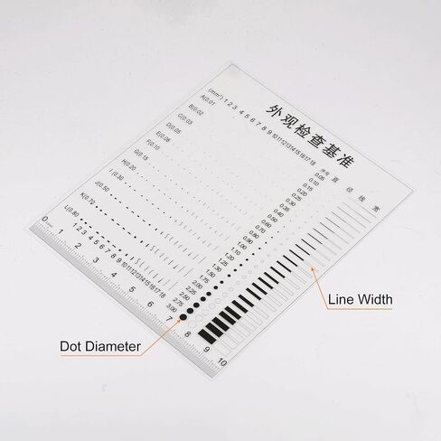 HARFINGTON High Precision SEC Size Estimation Chart 10cm 0.2mm Transparency Flaw Detection Film Ruler for Diameter Area Line Width Defects Measuring in Saudi Arabia