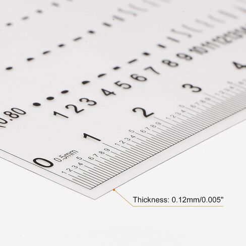 HARFINGTON High Precision SEC Size Estimation Chart 10cm 0.2mm Transparency Flaw Detection Film Ruler for Diameter Area Line Width Defects Measuring in Saudi Arabia