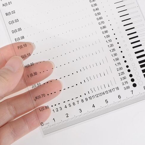 HARFINGTON High Precision SEC Size Estimation Chart 10cm 0.2mm Transparency Flaw Detection Film Ruler for Diameter Area Line Width Defects Measuring in Saudi Arabia