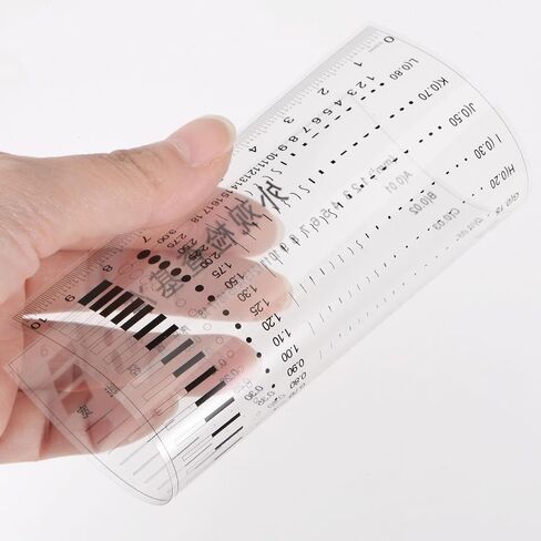 HARFINGTON High Precision SEC Size Estimation Chart 10cm 0.2mm Transparency Flaw Detection Film Ruler for Diameter Area Line Width Defects Measuring in Saudi Arabia