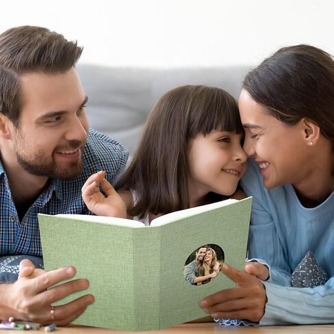 ألبوم صور Vienrose مقاس 4x6 صور و100 جيب وغطاء من الكتان مع كتاب صور سهل الارتداء مع نافذة مستديرة لقضاء عطلة الزفاف، بيج in Kuwait