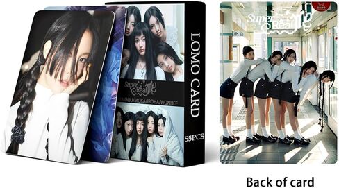 ILLIT Photocards KPOP ILLIT Super Real Me Album Cards 55PCS ILLIT Lomo Cards Kpop Gift for Boys and Girls ILLIT Merch in Kuwait