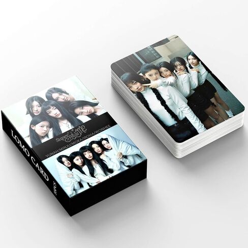 ILLIT Photocards KPOP ILLIT Super Real Me Album Cards 55PCS ILLIT Lomo Cards Kpop Gift for Boys and Girls ILLIT Merch in Kuwait