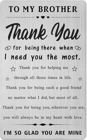 Fathers Day Card for Brother Gifts from Sister - Big Little Brother Gifts - Funny Brother Birthday Wedding Graduation Wallet Card Gifts in Kuwait