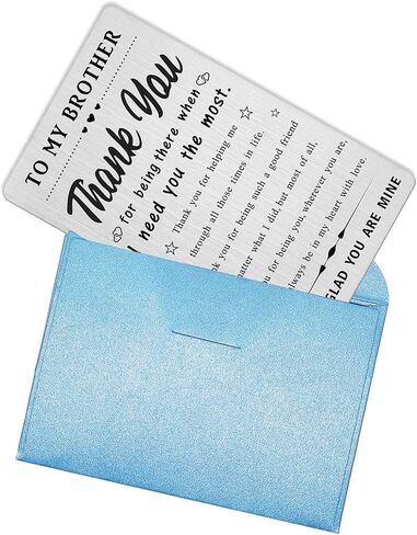 Fathers Day Card for Brother Gifts from Sister - Big Little Brother Gifts - Funny Brother Birthday Wedding Graduation Wallet Card Gifts in Kuwait