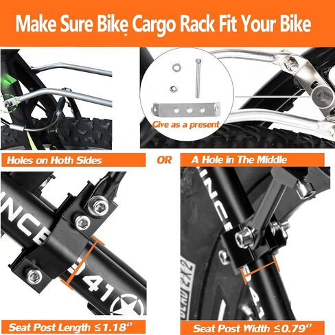 YONTUO Rear Bike Rack with Bike Bag,Bike Cargo Rack with Large Size Reflective and Extra Long Mounting Brackets,Universal Adjustable Touring Carrier Rack,Large Capacity Bike Pannier Rack in Saudi Arabia