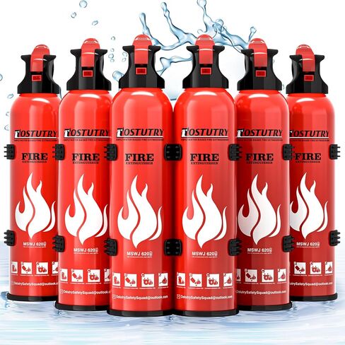 Upgraded 8-IN-1 Fire Extinguisher for Home Vehicle Car Kitchen Boat, Small Fire Extinguishers Spray with Mount for Class A B C K Fire, Portable Non-Toxic Prevent Re-Ignition Easy Clean (2 Pack) in Saudi Arabia