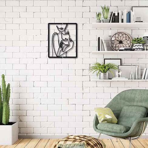 CREATCABIN السفر المعادن جدار الفن ديكور جدار أسود صورة ظلية ديكور معلق سلك الحديد جدار الفن كلمة النحت الديكور علامة انقطاع الحد الأدنى زخرفة طائرة للمسافر مزرعة هدية 5 × 12 بوصة in Saudi Arabia