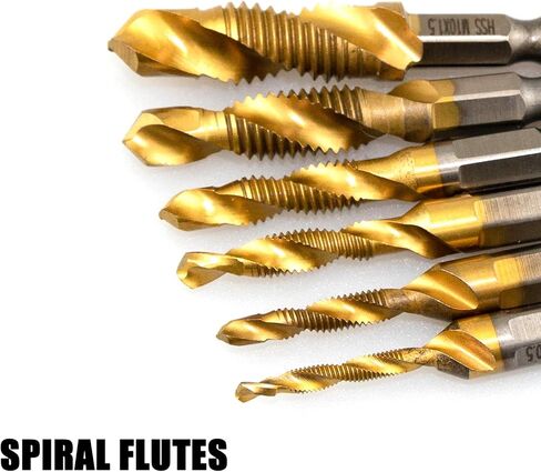 مجموعة مكونة من 6 قطع لقم حفر مترية، صنابير حفر مترية M3-M10 للألومنيوم الفولاذي والصفائح المعدنية وغيرها من الألواح الرقيقة المعدنية الصلبة in Kuwait