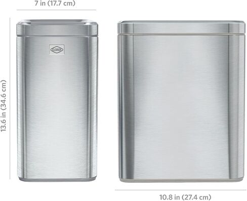Clorox 13 Gallon Trash Can - 50L Slim Open Top Garbage Bin for Commercial Spaces, Kitchen, Office - Narrow Rectangular Stainless Steel Body with Hinged Rim and Odor Protection in Saudi Arabia