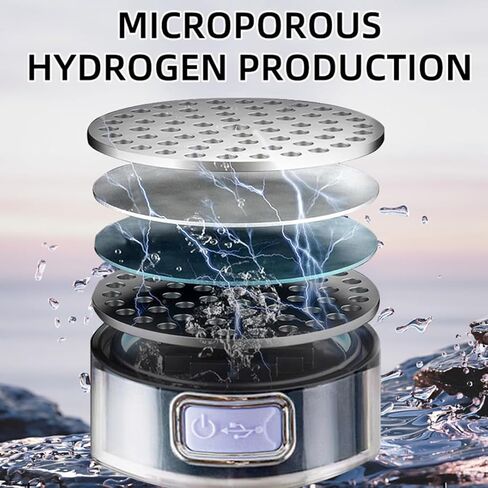 Hydrogen Water Bottle, 1.5L UPGRADED 2400 PPB, Hydrogen Water Generator, Hydrogen Bottle, Advanced SPE and PEM Tech, ion water bottle, Hydrogen Water Maker, Hydrogen Infused Water in Saudi Arabia