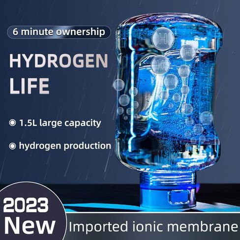 Hydrogen Water Bottle, 1.5L UPGRADED 2400 PPB, Hydrogen Water Generator, Hydrogen Bottle, Advanced SPE and PEM Tech, ion water bottle, Hydrogen Water Maker, Hydrogen Infused Water in Saudi Arabia