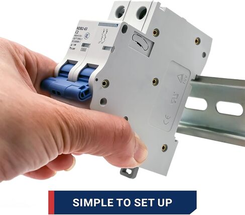 ASI AC Miniature Circuit Breaker - 2 Pole DIN Rail Mount 20 Amp 480 Volt Unit with Shock-Proof Terminations, Trip Curve C, L1, L2 and Neutral Single-Phase Circuits in Saudi Arabia