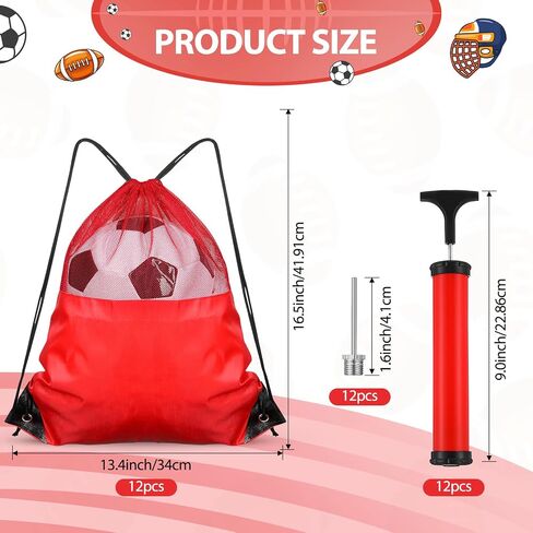 Christian Charity Donation Supplies Deflated Ball Pump Kit Include Football Pump Hand Air Pump with Needle Mesh Sport Bag Carry Bag Samaritan's Purse Operation in Saudi Arabia