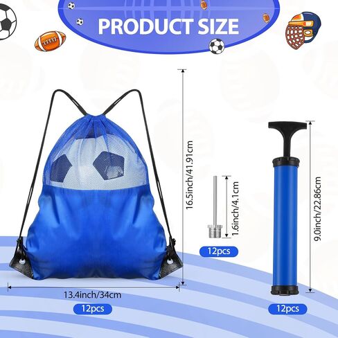 Christian Charity Donation Supplies Deflated Ball Pump Kit Include Football Pump Hand Air Pump with Needle Mesh Sport Bag Carry Bag Samaritan's Purse Operation in Saudi Arabia