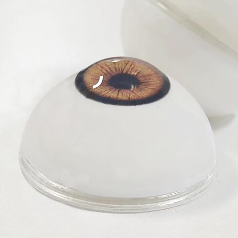 NOXOMALL Realistic Half Round Eyeballs 33mm - 1 Pair Black Acrylic Fake Eyes for Halloween Props, Dolls, Crafts, Cosplay and Party Decorations (Black) in Saudi Arabia