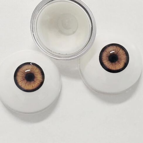 NOXOMALL Realistic Half Round Eyeballs 33mm - 1 Pair Black Acrylic Fake Eyes for Halloween Props, Dolls, Crafts, Cosplay and Party Decorations (Black) in Saudi Arabia