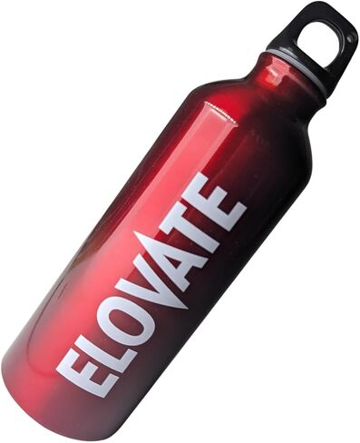 ELOVATE - 17 oz Aluminum Water Bottle - BPA Free Uninsulated Water Aluminum Bottle - Lightweight & Durable Aluminum Bottles for Sports, Hiking, Travel - Reusable Water Bottle for Hydration(Red) in Saudi Arabia